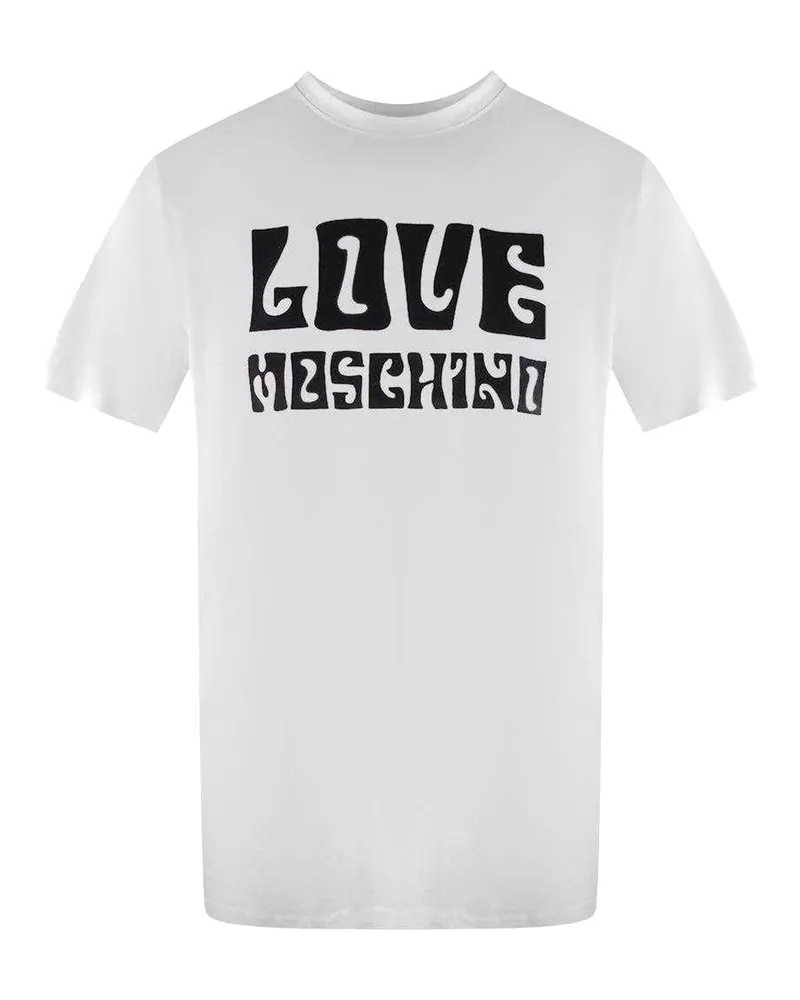Moschino T-Shirt für Herren, Premium-Baumwolle (Weiß Weiß