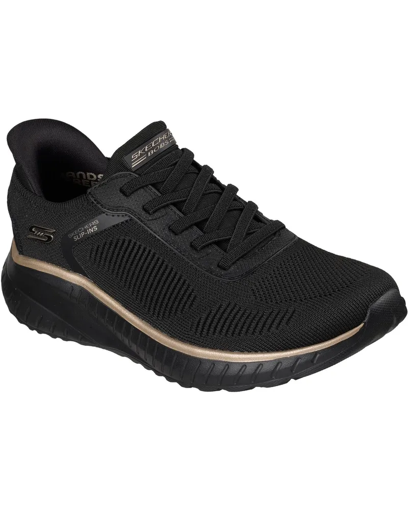 Skechers BOBS Sport Squad Chaos Textil-Turnschuhe für Damen - Schwarz Schwarz