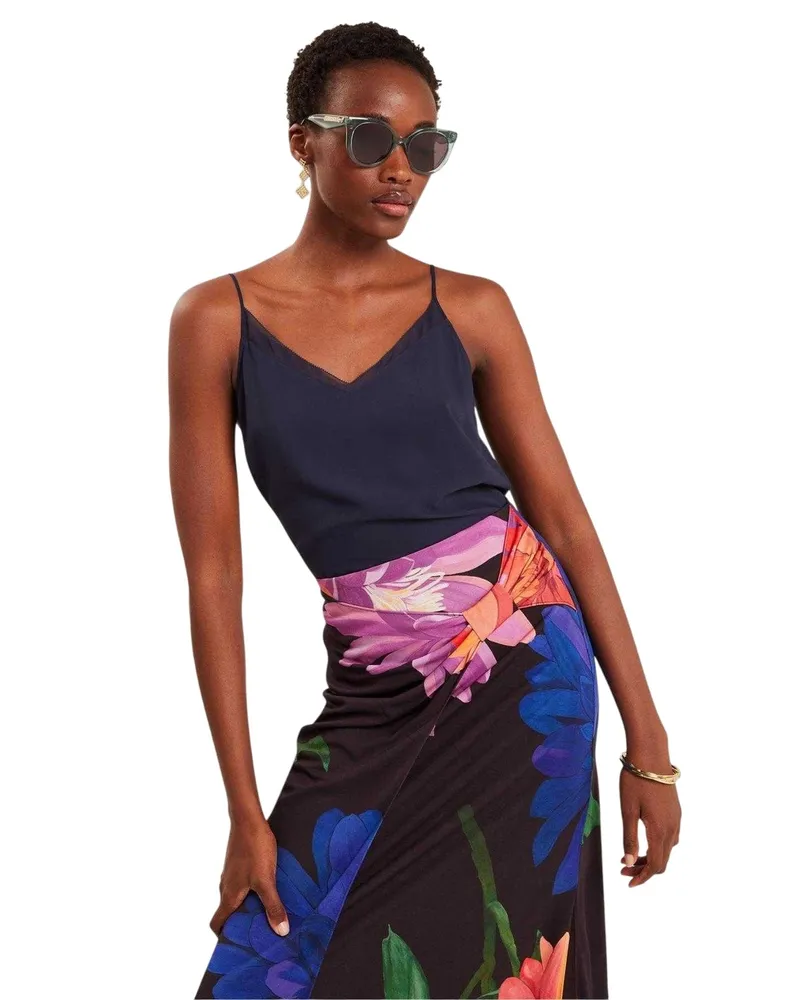 Ted Baker Top für Damen, Leicht, Chiffon (Marine Marineblau