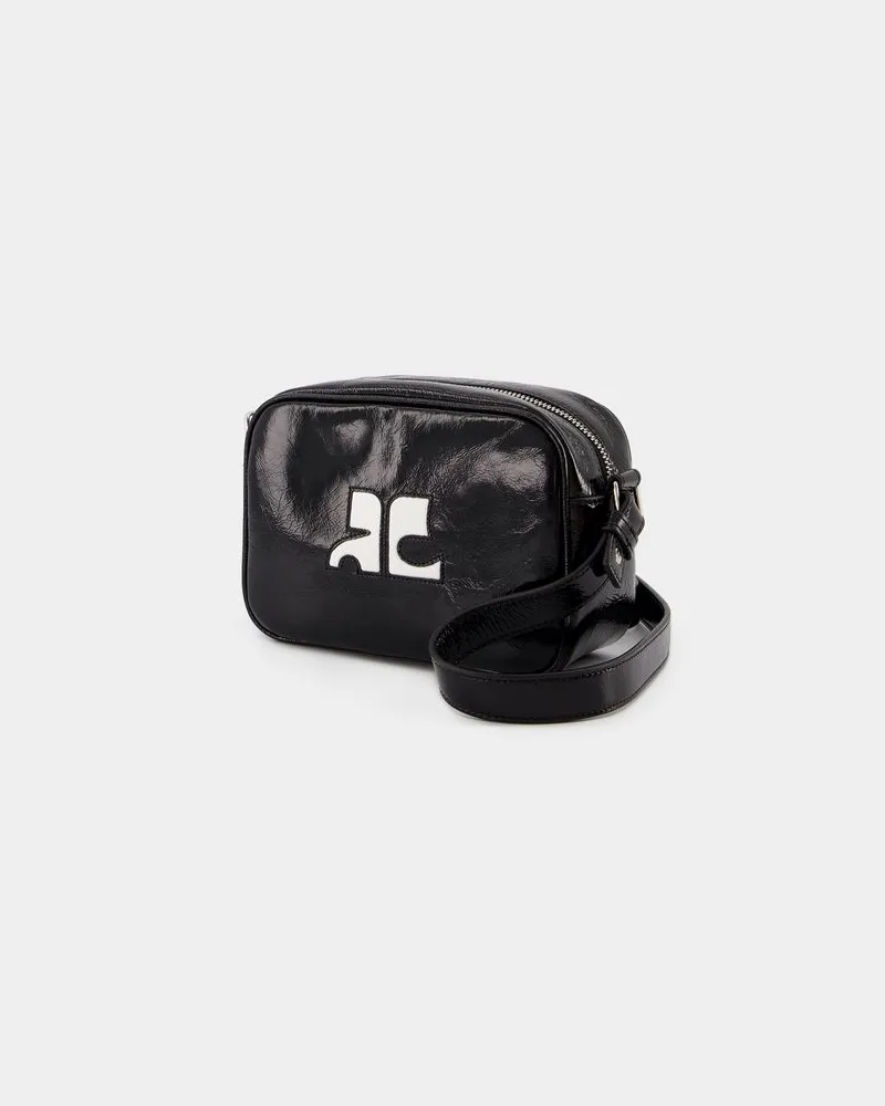 Courrèges Reedition Camera Schultertasche - Courreges - Leder - Schwarz Schwarz