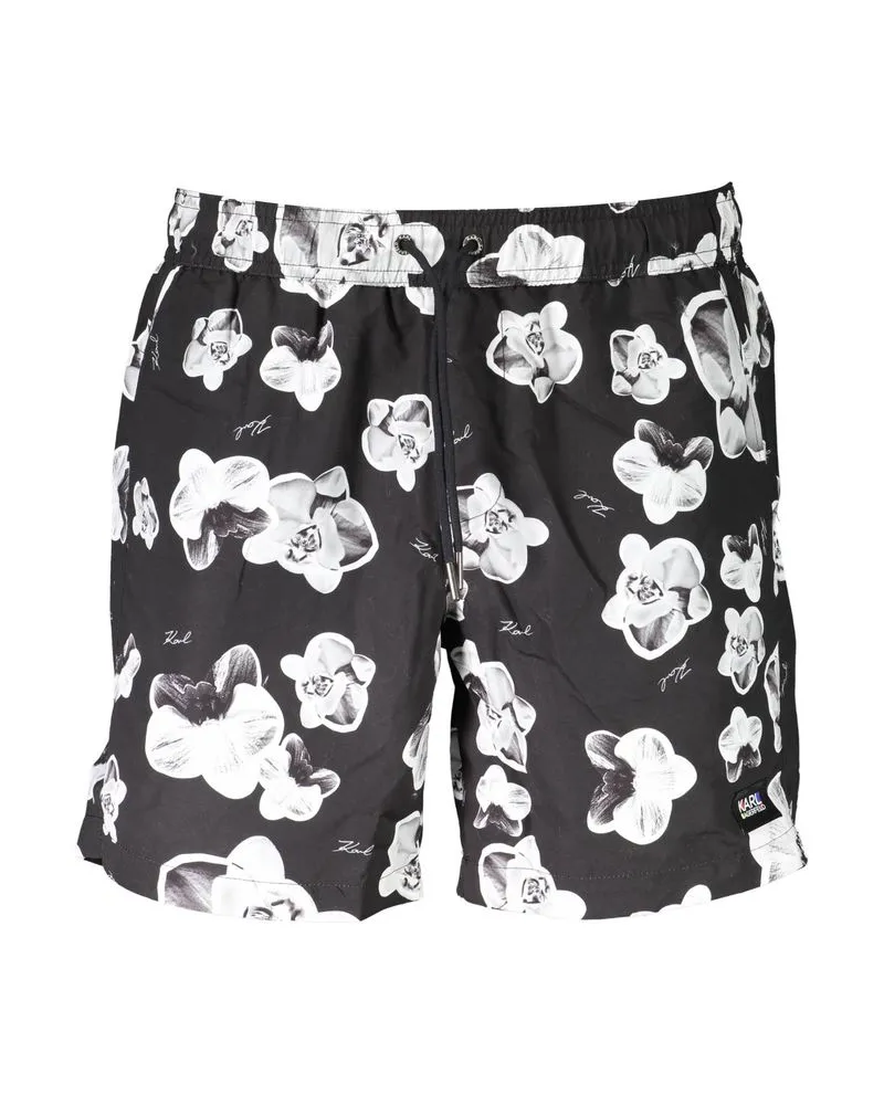 Karl Lagerfeld Nero Schwimm-Boxer aus Polyester für Herren - Schwarz Schwarz