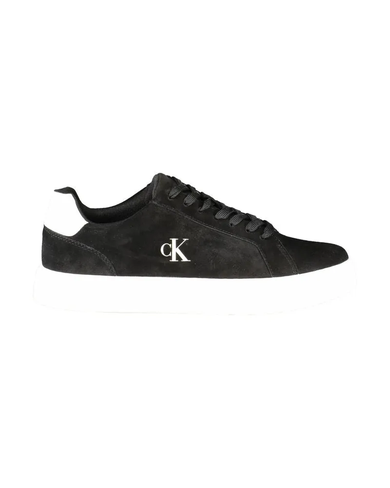 Calvin Klein Leder-Sneaker für Herren - Schwarz Schwarz