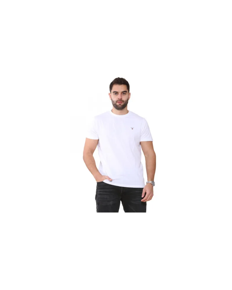 Gant T-Shirts für Herren - Weiß Weiß