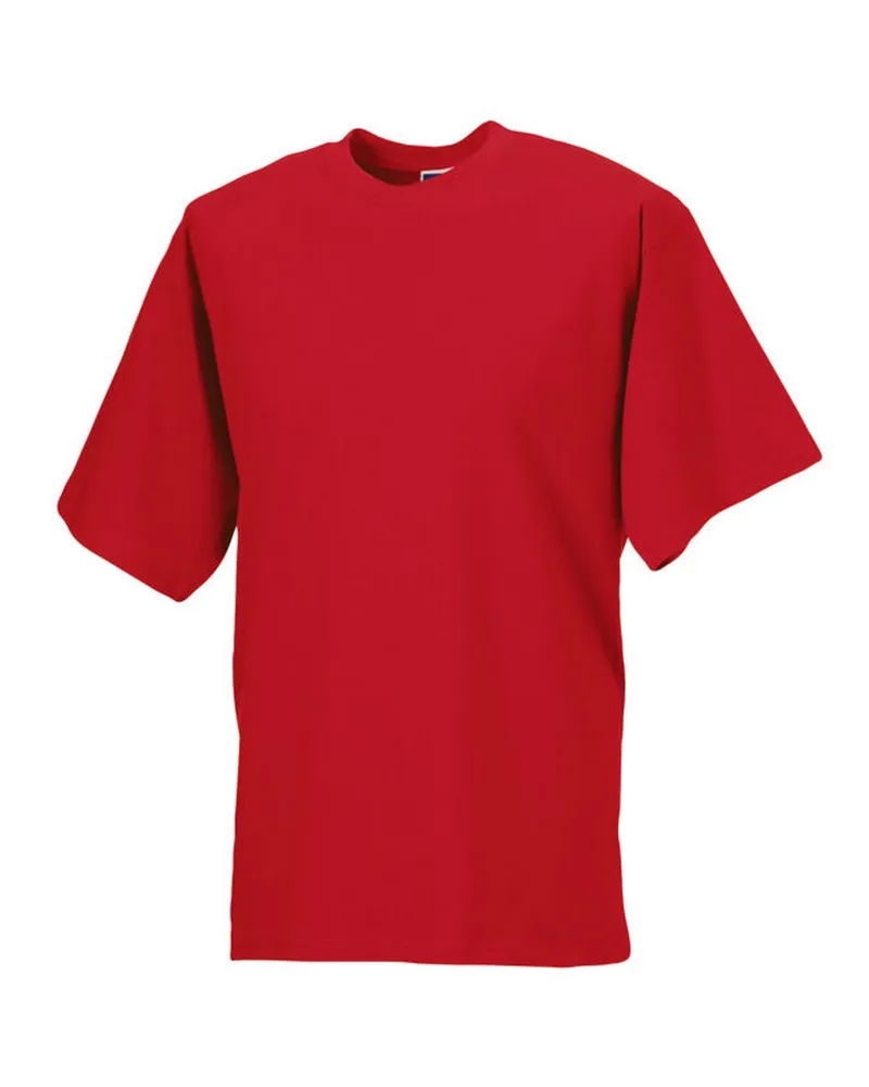 Russell Athletic Russell Herren Organik T-Shirt Kurzarm (Rot Rot