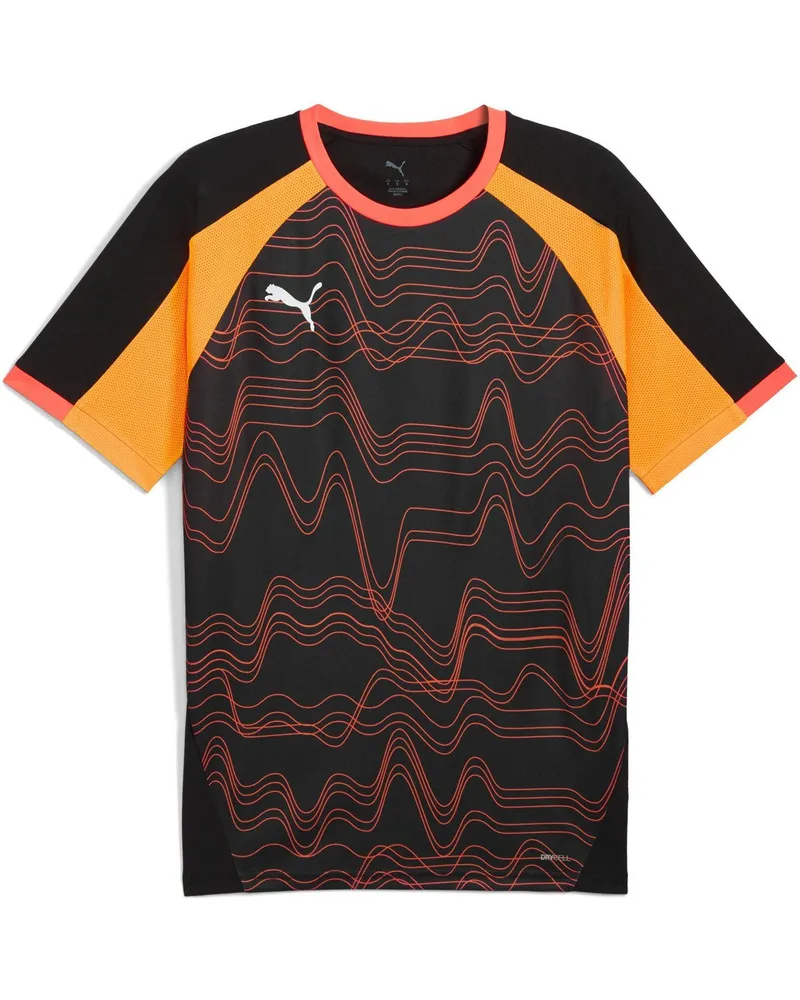 Puma Individualliga" T-Shirt für Herren, Leicht (Schwarz/Orange Schwarz