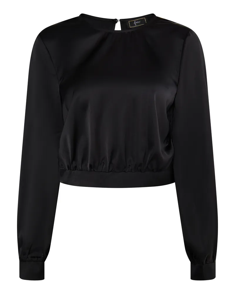 FAINA Langarmbluse Damen schwarz Schwarz