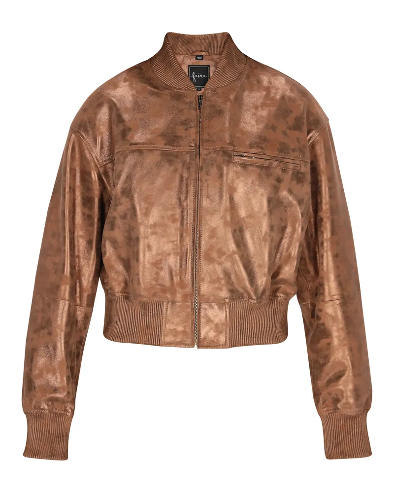 FAINA Jacke für Damen, kurzer Schnitt - Messing Messing