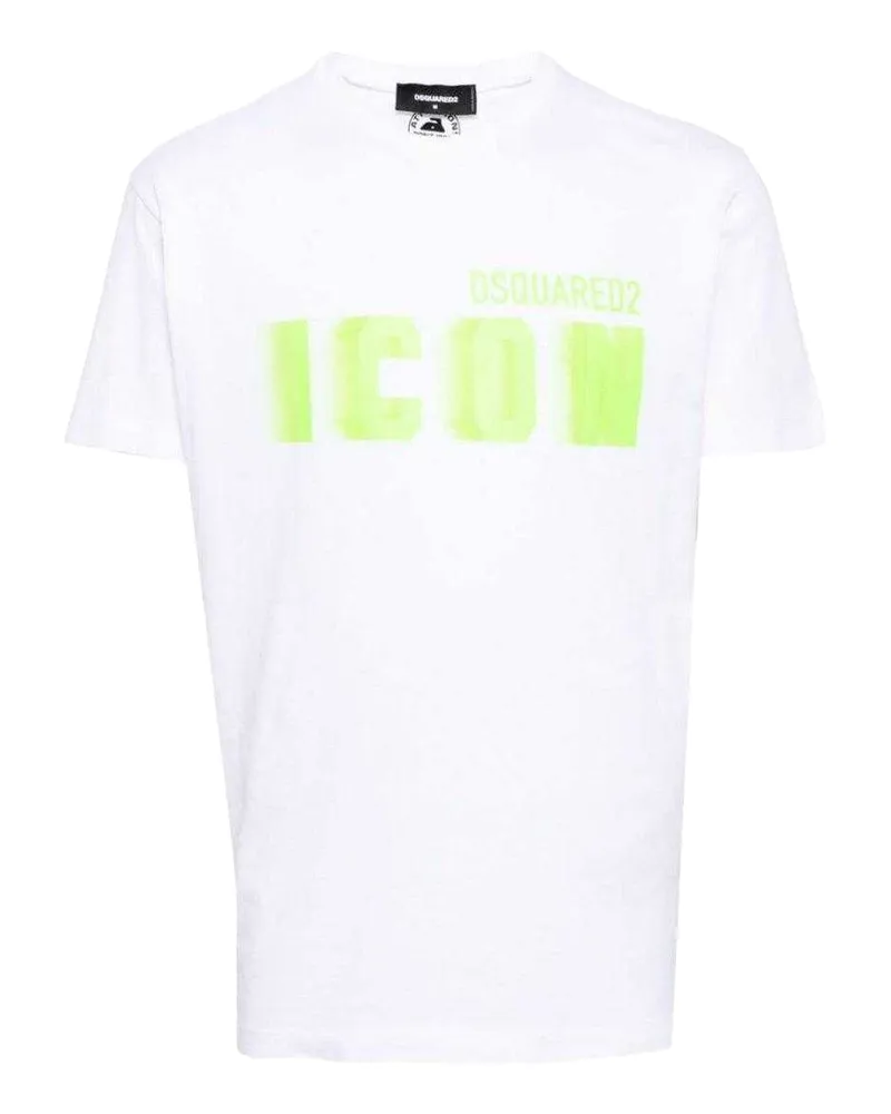 Dsquared2 T-Shirt für Herren/Damen Unisex, Logo, "Cool Fit" (Weiß Weiß