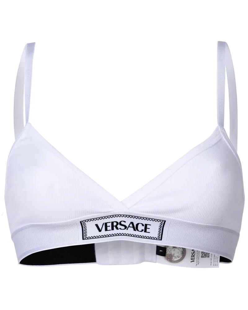 Versace Rib -  Top Cotton Rib  Elastic  Canet Bustier Weiß