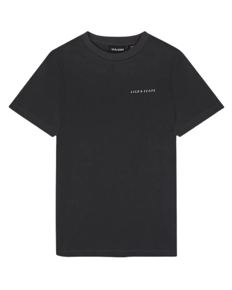 Lyle & Scott T-Shirt mit gesticktem Logo in Gunmetal Grey Grau