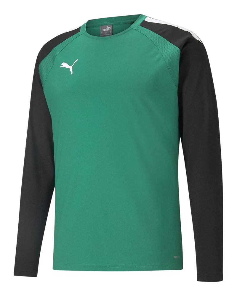 Puma TeamLIGA" T-Shirt für Herren, Langärmlig (Grün/Schwarz Grün