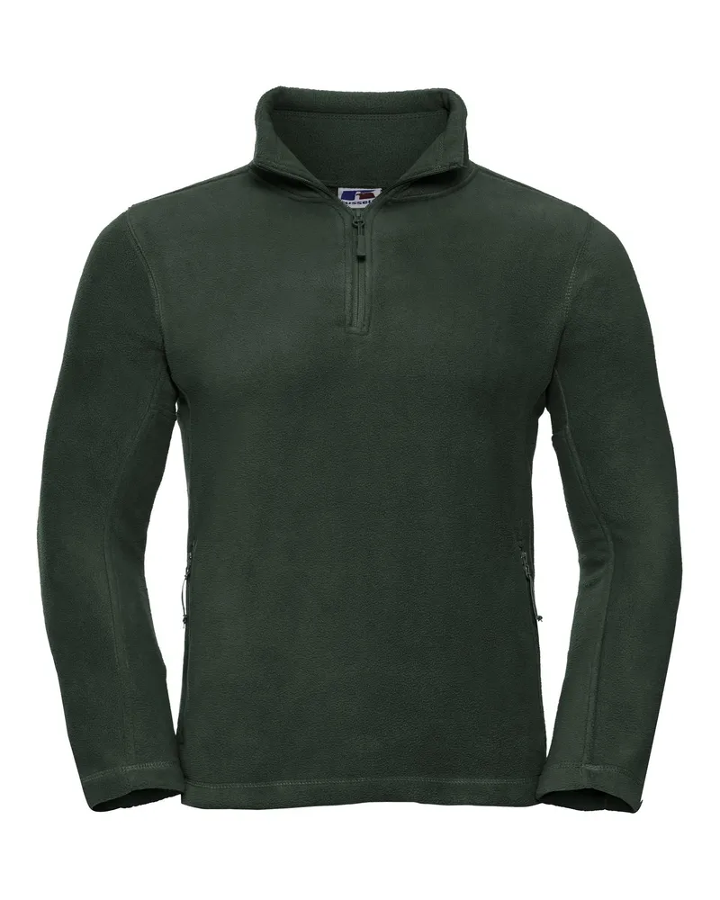 Russell Athletic Russell Herren Outdoor Fleecepullover mit Reißverschluss am Kragen (Flaschengrün Grün