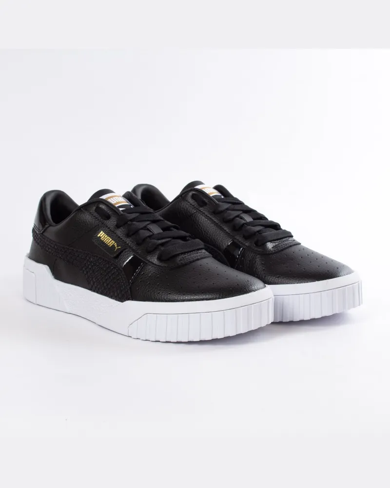 Puma Damen-Basketballschuhe Cali Schlange Wn's Schwarz