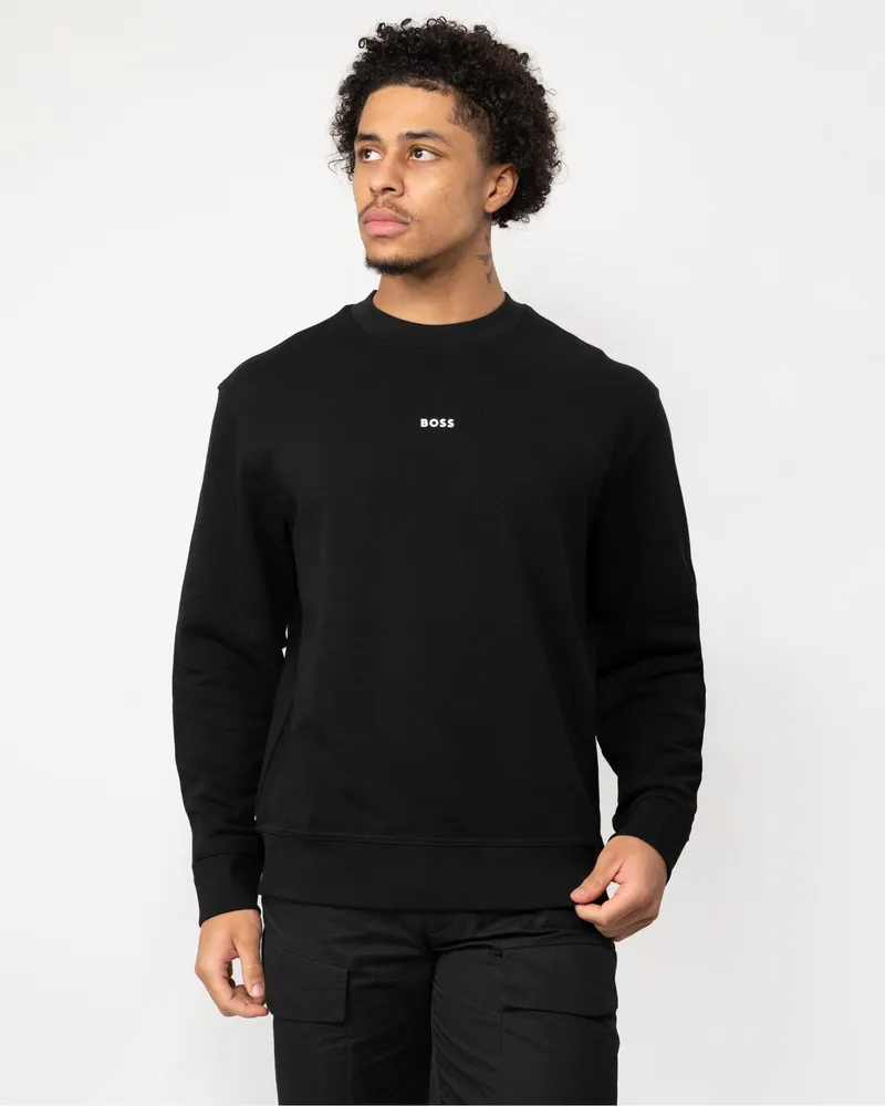 HUGO BOSS WeSmallcrew Herren Sweatshirt Schwarz