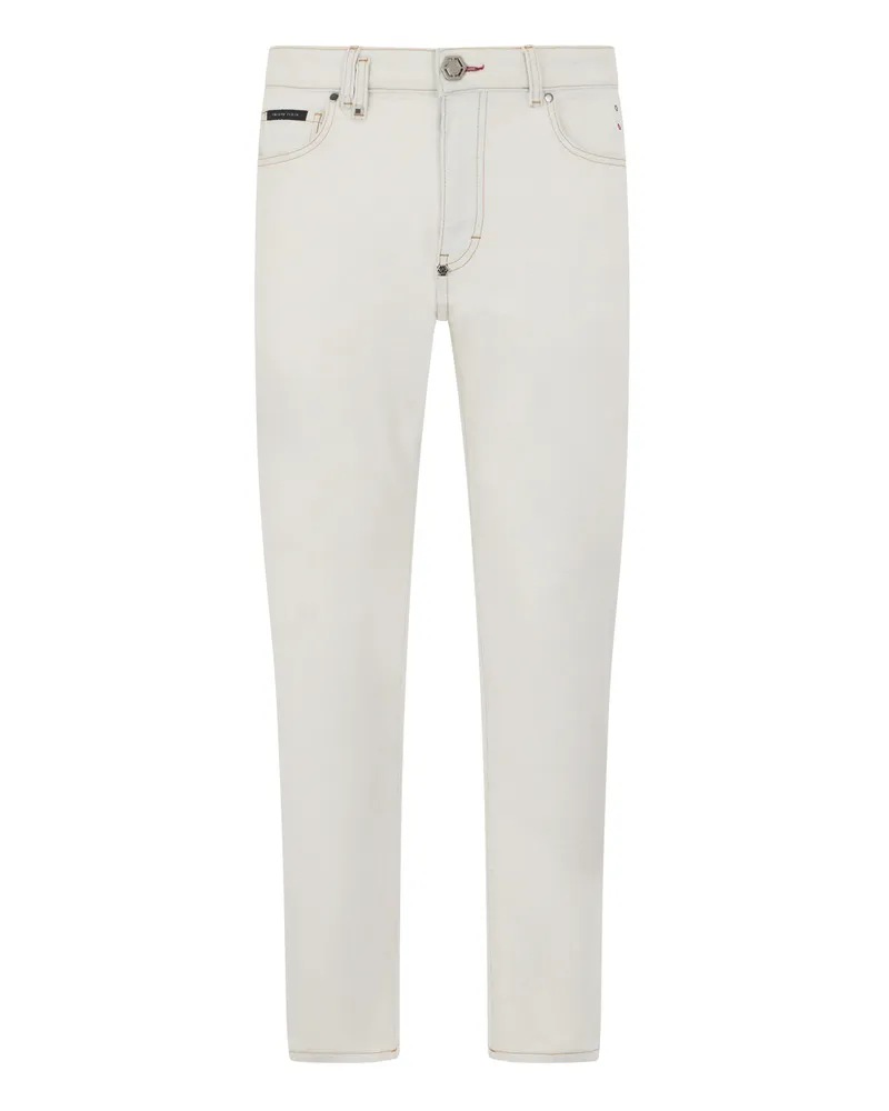 Philipp Plein Detroit Fit Jeans Basic Weiß