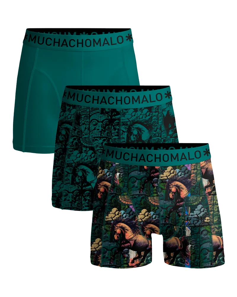 Muchachomalo Herren Boxer Shorts - 3er Pack - Herren Unterwäsche Mehrfarbig