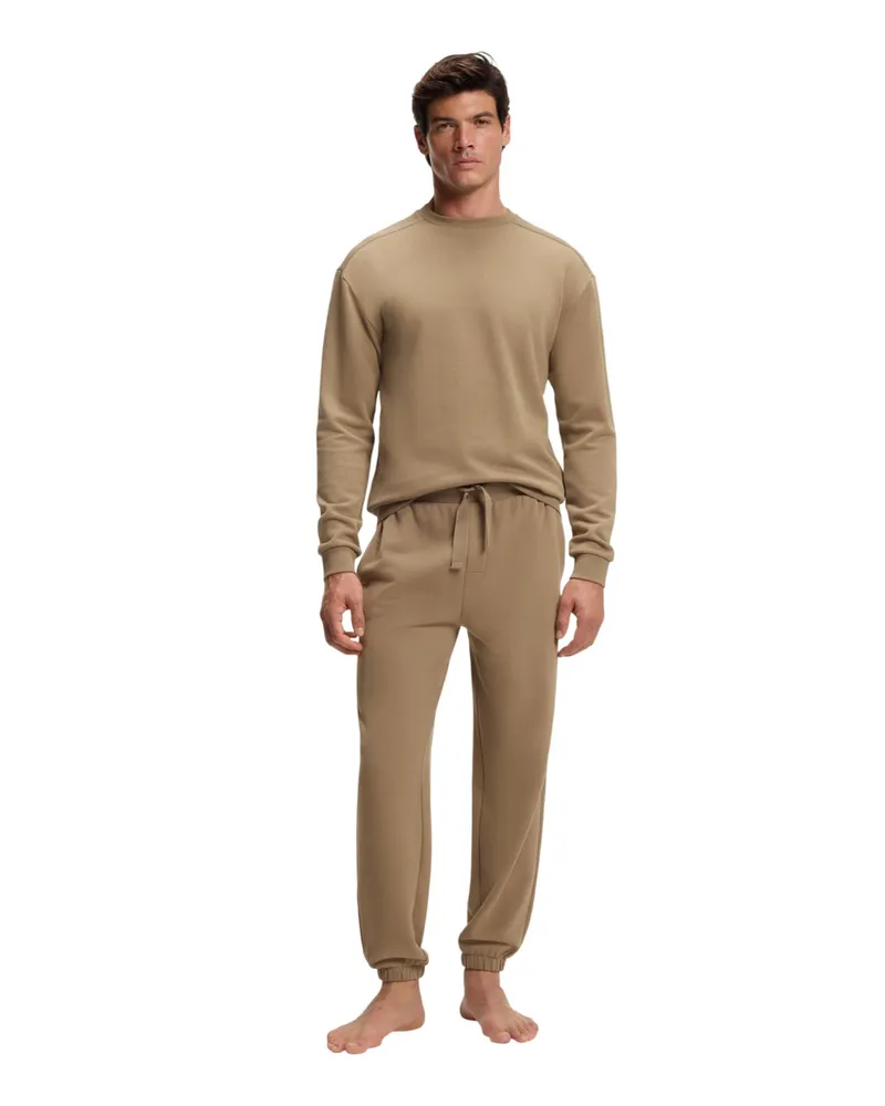 HUGO BOSS Sweatshirt für Herren, Überschnittene Schulter, leger (Braun Braun