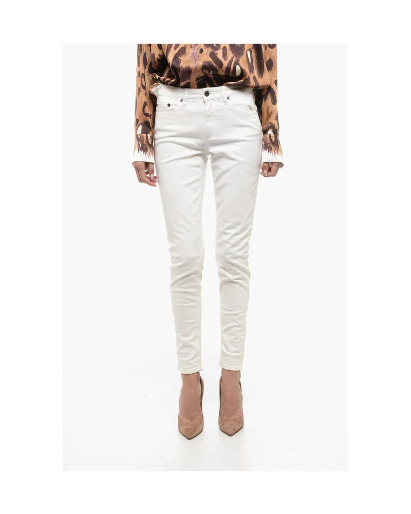 Woolrich Stretch-Denim MARTEN Jeans, 13 cm Bundhöhe - Weiß Weiß