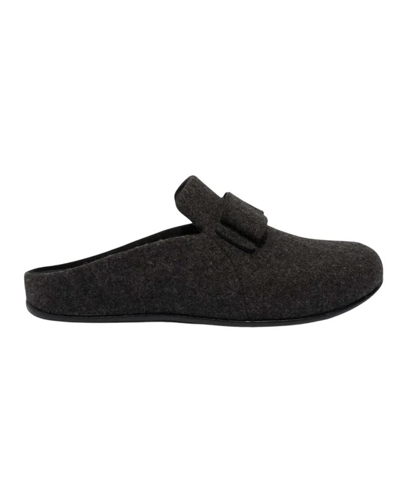 FitFlop Schleife Hausschuhe für Damen (Schwarz Schwarz