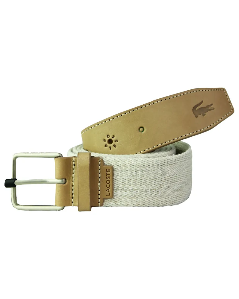 Lacoste Gewebter Damenbrauner Naturgürtel Braun