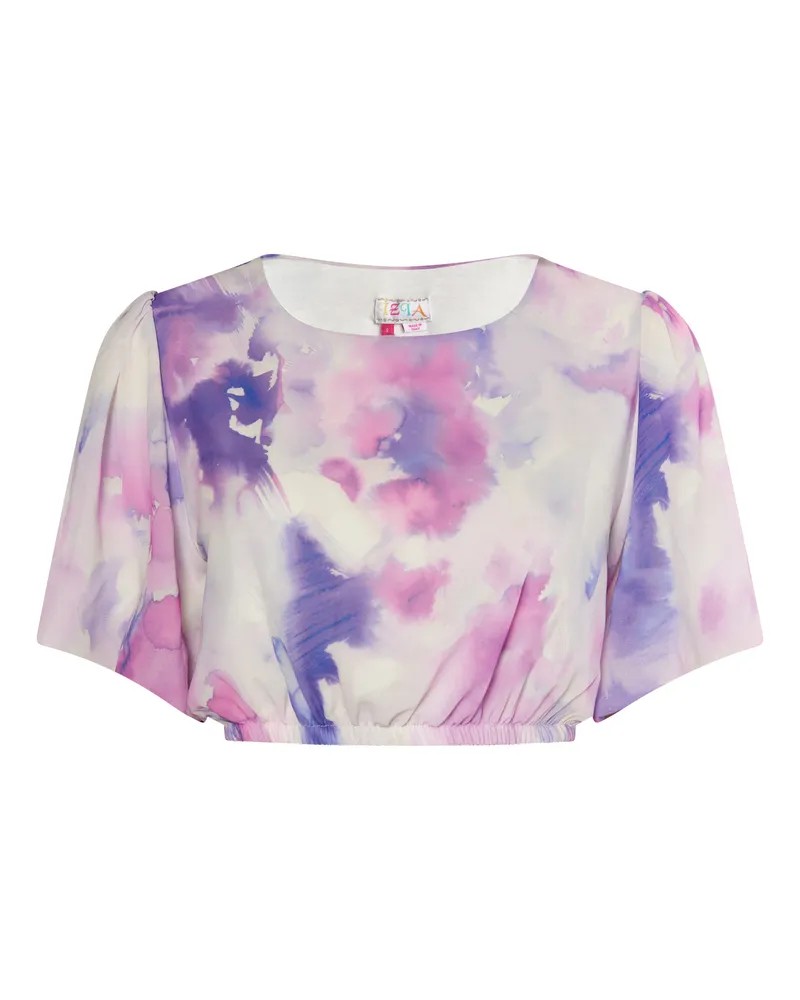 IZIA Bluse mit Batikmuster - Lila Lila