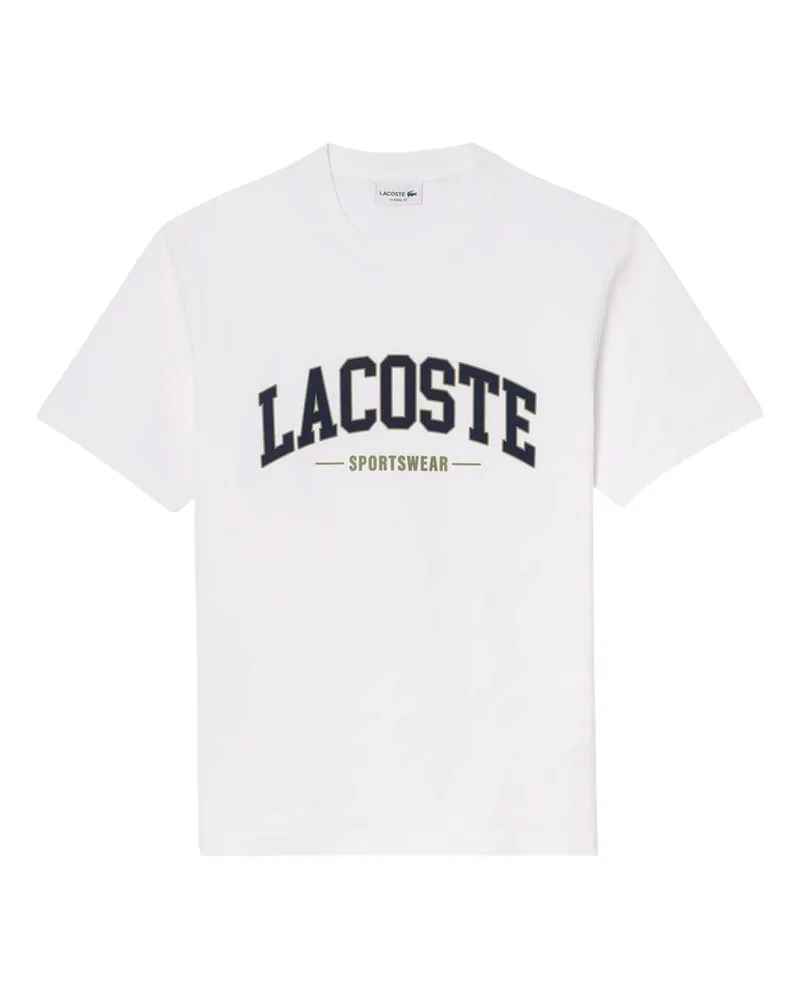 Lacoste T-Shirt für Herren/Damen Unisex (Weiß Weiß