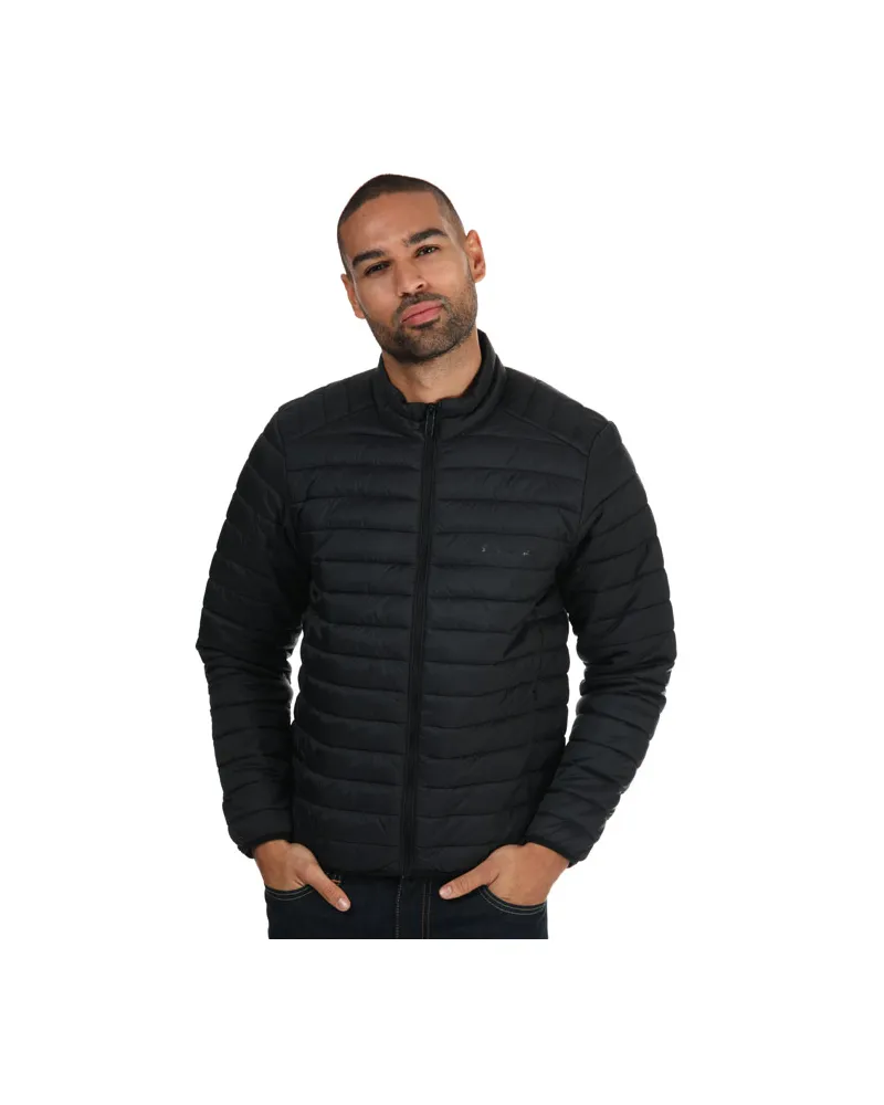 Ben Sherman Leichtgewichtige gepolsterte Trichterhalsjacke für Herren in Schwarz Schwarz