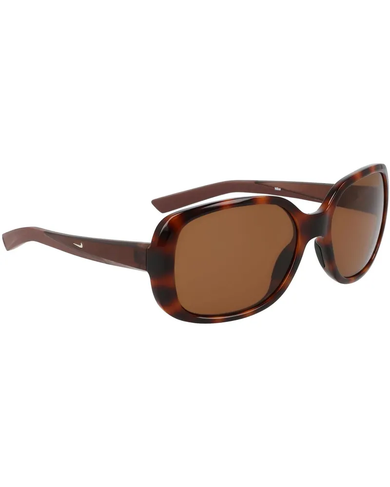 Nike Quadratischer Rahmen-Sonnenbrille für Damen (Schildkröte Farbe/Braun Dunkelbraun