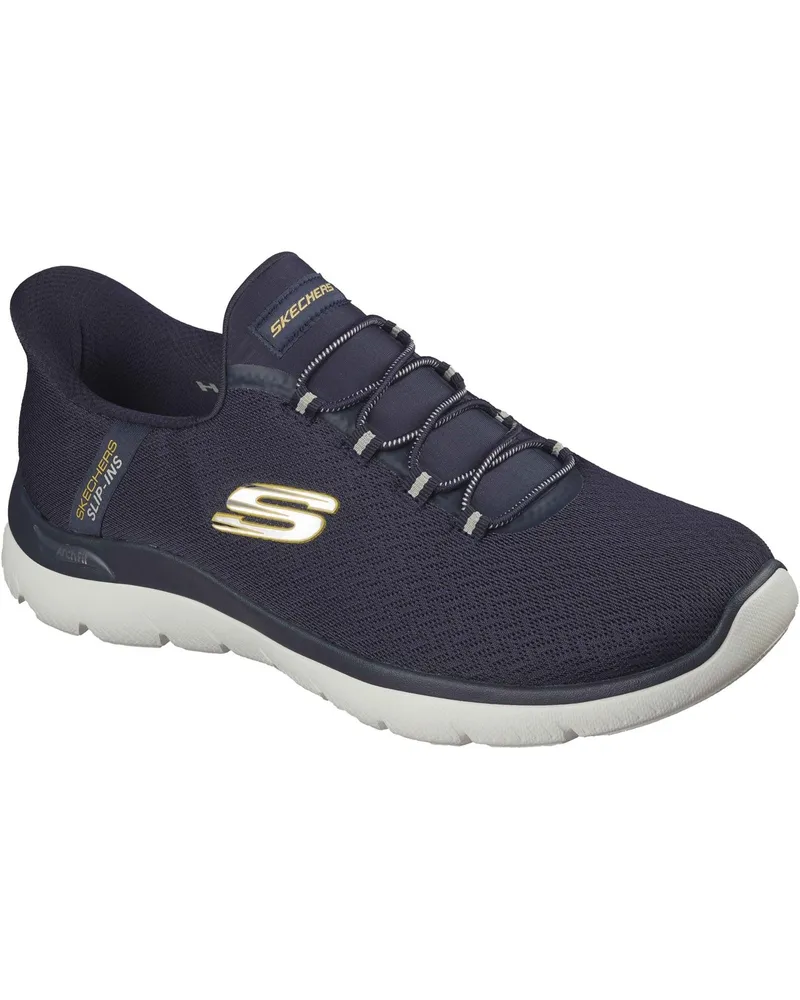 Skechers Arch Fit Summits Kynor Polyester Herren Sneakers Marineblau/Gelb Marineblau