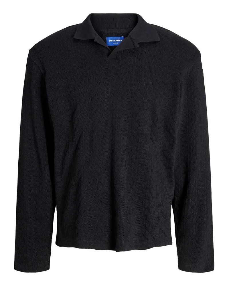 Jack & Jones Jack And Jones - Pullover für Herren, Mit Zopfmuster, Regulär, Langärmlig (Schwarz Schwarz