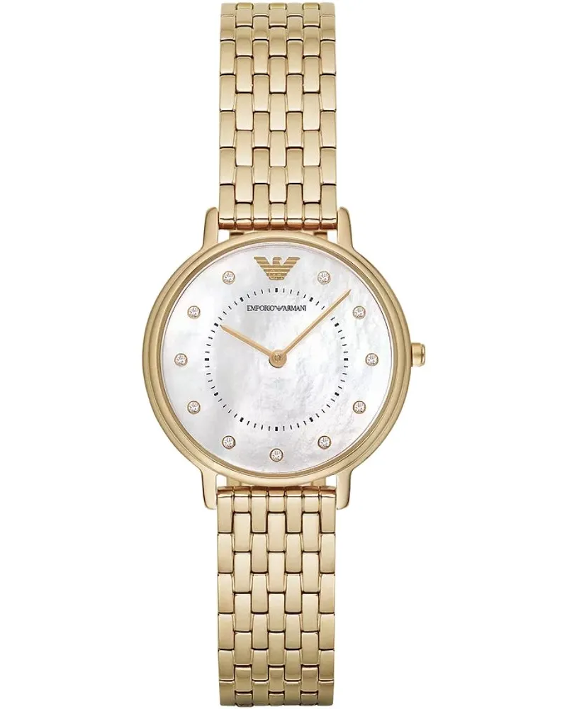 Emporio Armani AR11007 Zwei-Zeiger-Gold-Ton Damenuhr Gold