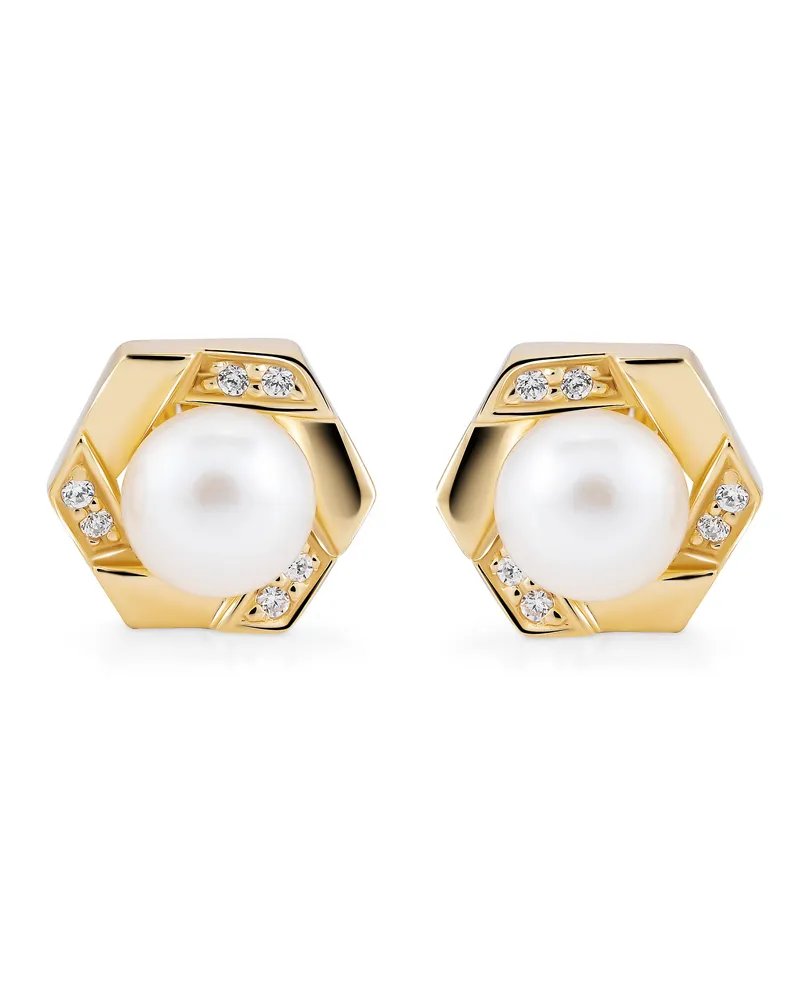 Orphelia Aliva' Damen Ohrstecker aus 925er Sterlingsilber - Gold ZO-7469/G Gold