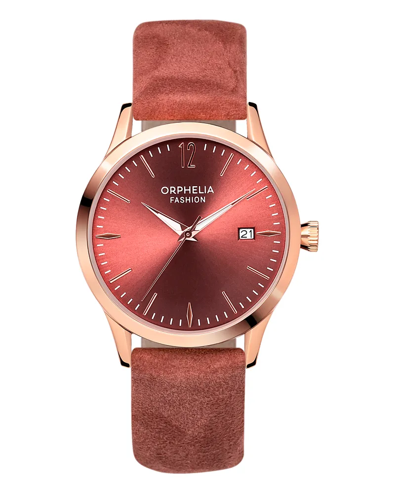 Orphelia Fashion Wildleder Damenpink-Uhr OF714820 Rosa