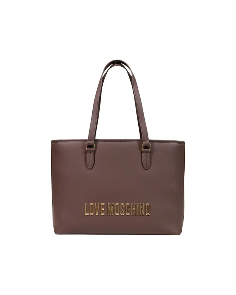 Moschino Braune Polyethylen-Handtasche Braun