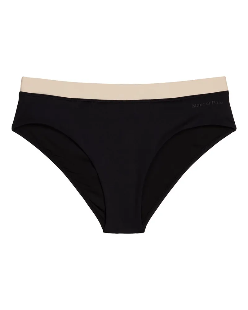 Marc O'Polo Marc O'Polo Damen Bikini-Hose Contrast BindingBikini Slip, Bikini Unterteil, Bikinihose Schwarz