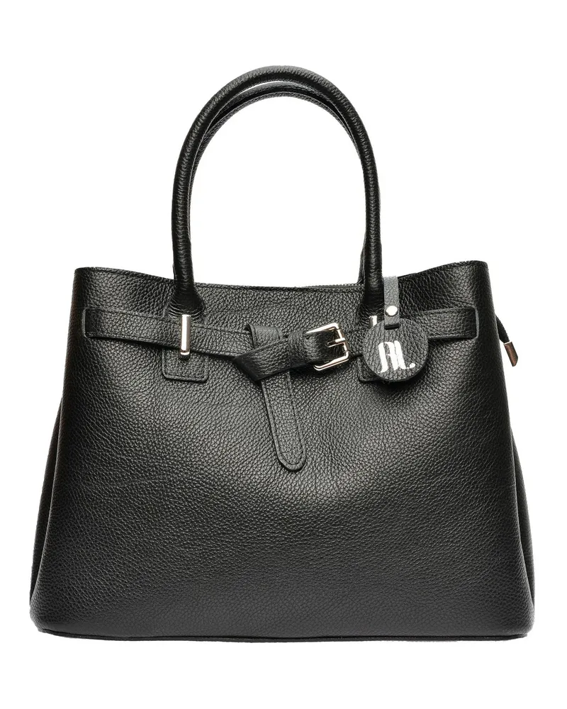 Anna Luchini Schwarz Rindsledertasche Schwarz