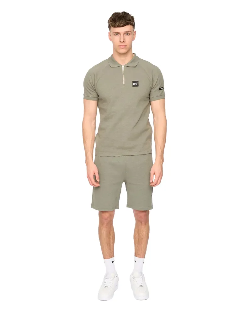 Duck and Cover Topfield" Freizeitshorts für Herren (Schwarzoliv Hellgrün