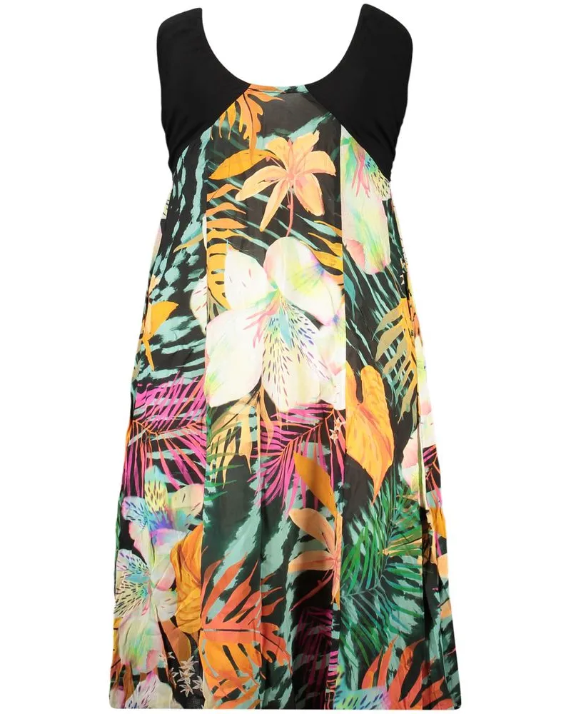 Desigual Schwarzes Viskose Damenkleid Schwarz