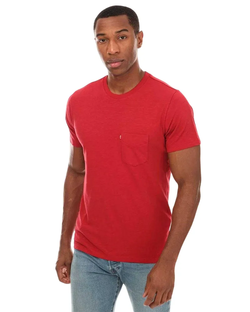 Levi's T-Shirt für Herren, Tasche (Rot Rot
