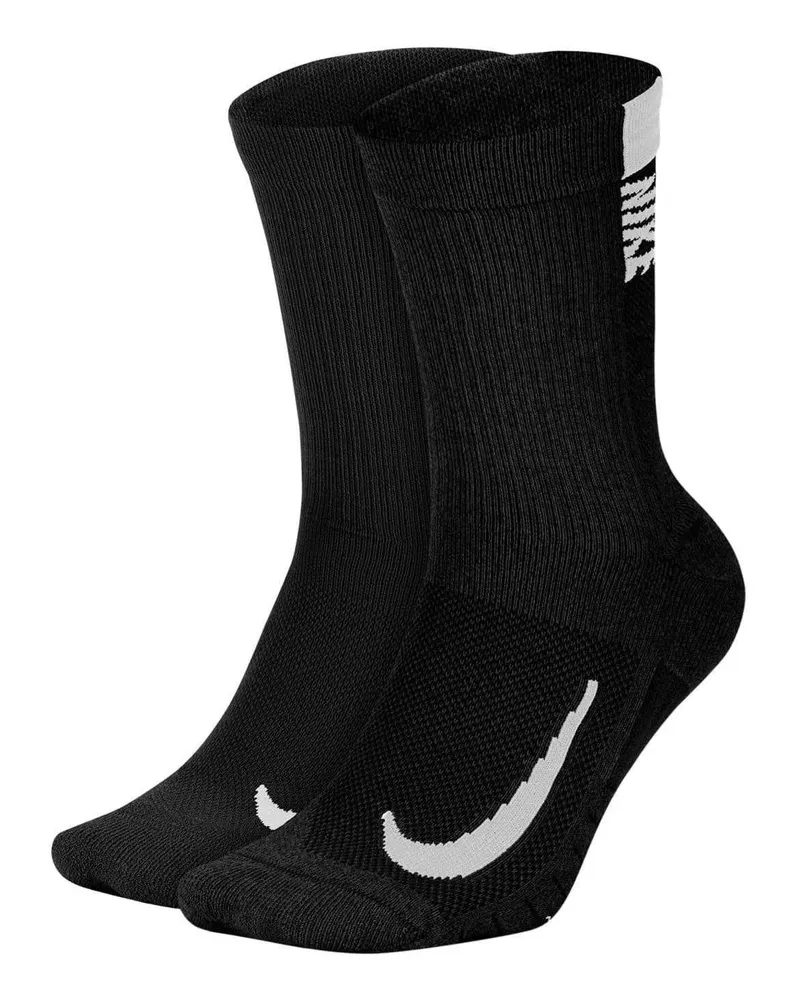 Nike Multiplier" Socken für Herren/Damen Unisex, Laufen (2er-Pack) (Schwarz Schwarz