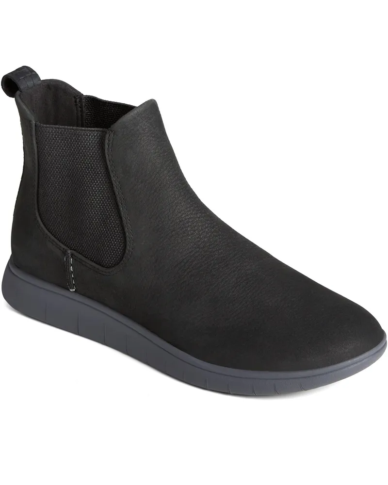 Sperry Top Sider Coastal PW Chelsea Black Womens Stiefel Schwarz