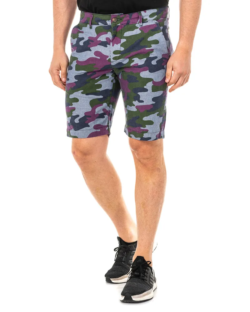 La Martina Bermudashorts mit gerade geschnittenem Saum und Gürtelschlaufen LMB007 man Mehrfarbig