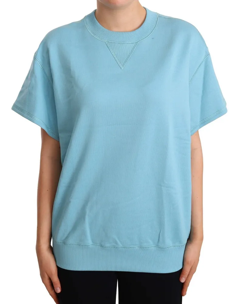 Dolce & Gabbana Dolce Gabbana Kurzarm Rundhals Sweatshirt Hellblau