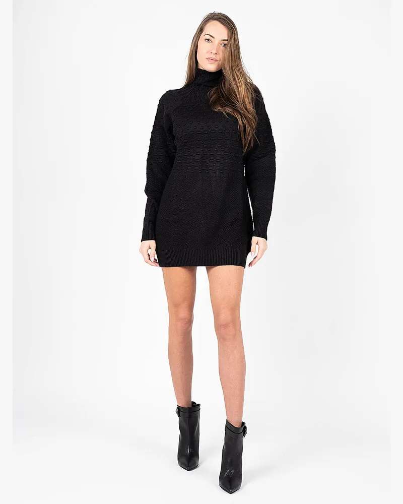 Silvian Heach Kleid Woman's Schwarz Schwarz