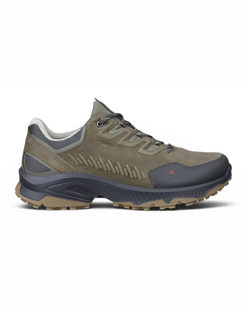 Ecco Men's Green Leather Waterproof Hiking Trainer Sneaker Schuhe – Receptor XP Grün