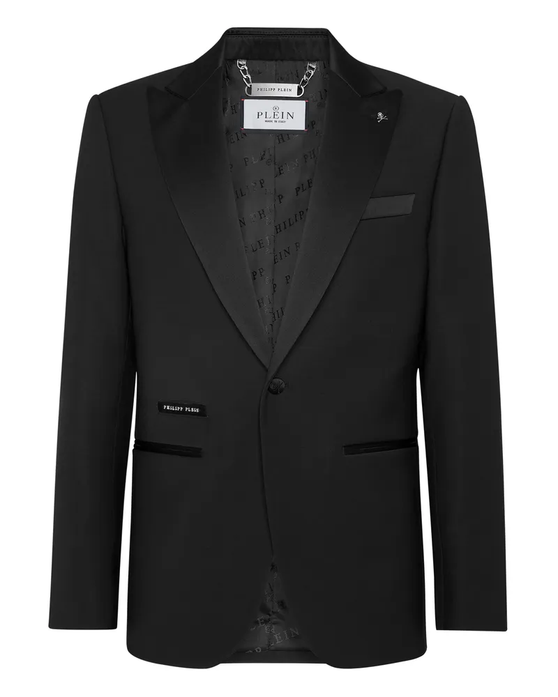 Philipp Plein Einknopf-Blazer Slim Fit Gothic - Schwarz Schwarz