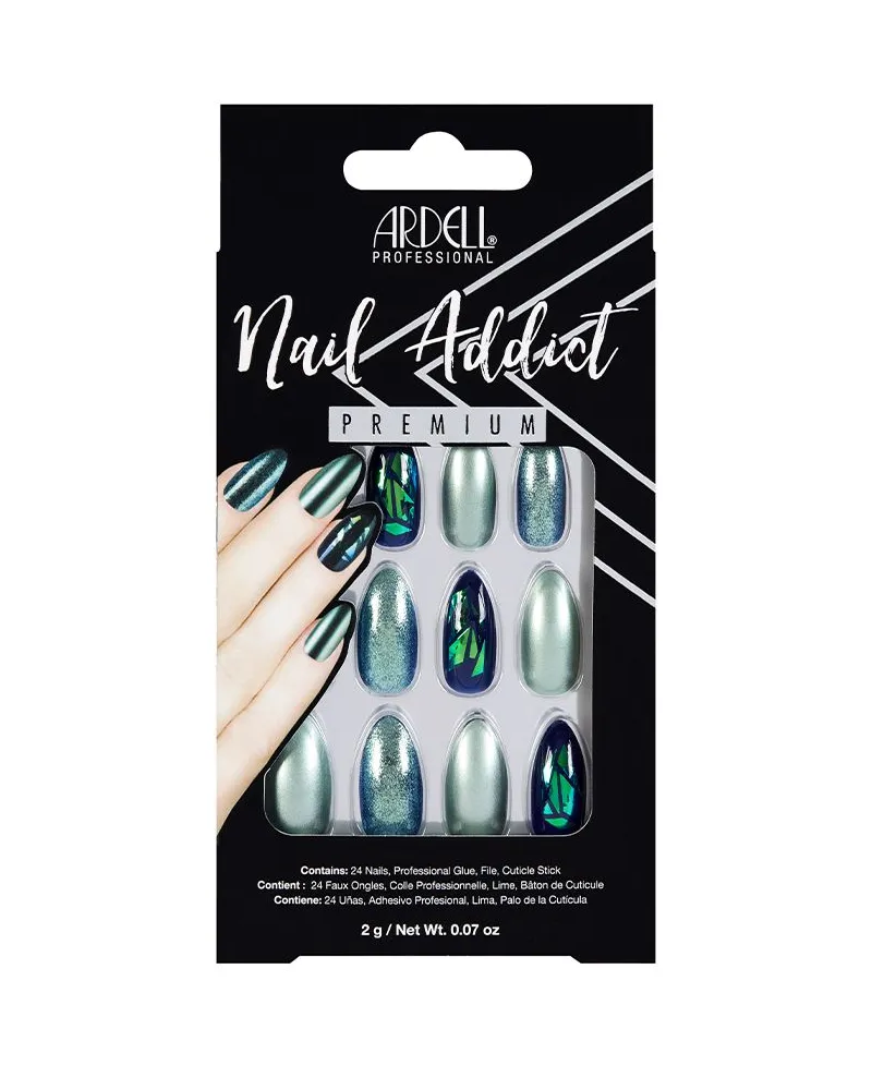ARDELL Nail Addict Green Glitter Chrome 