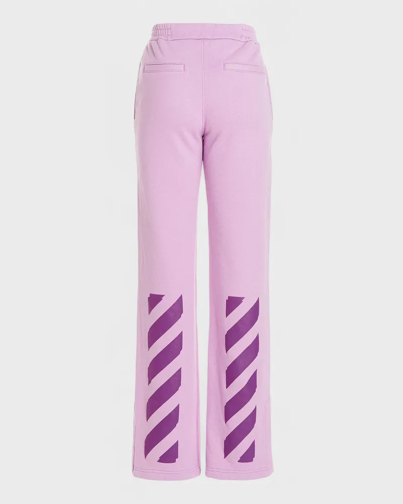 OFF-WHITE Diag Tapered Sweatpants - Lila Lila