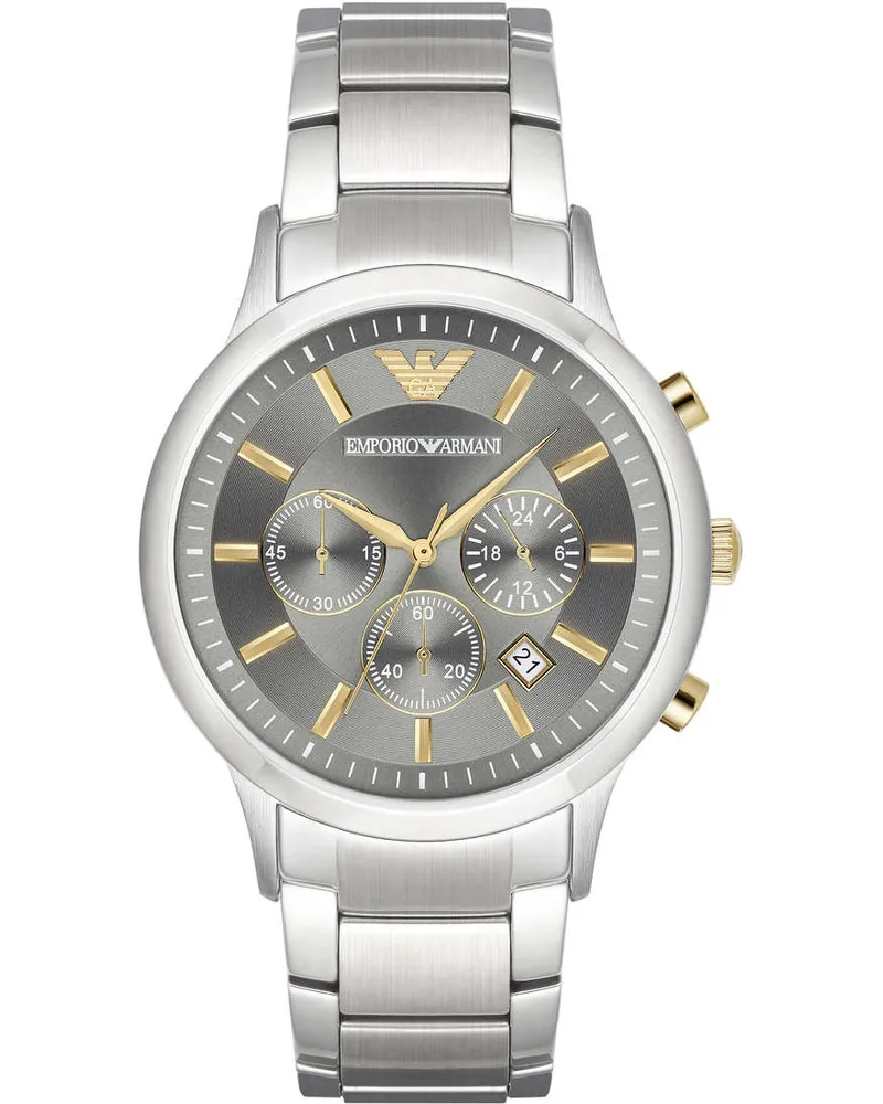 Emporio Armani Chronograph Herrenuhr AR11047 Silber