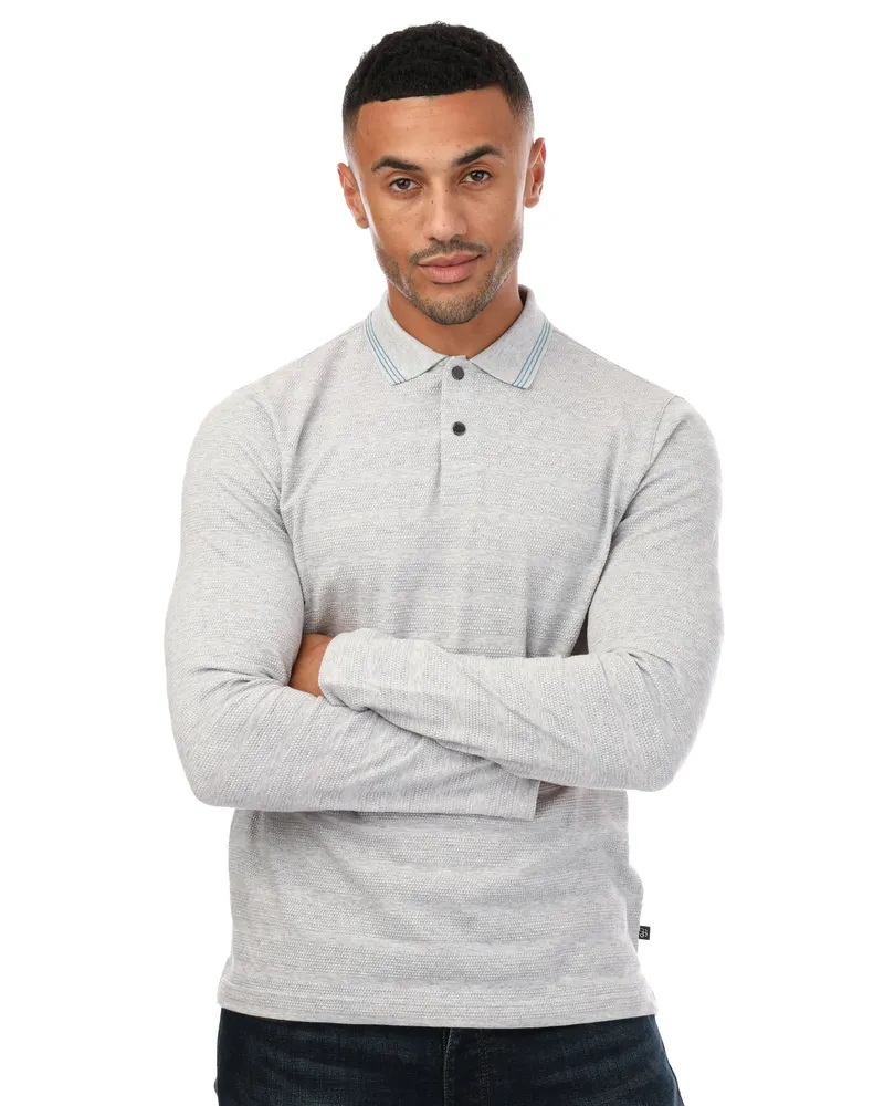 Ted Baker Polo Penine Regular  Pour Homme en Gris Grau